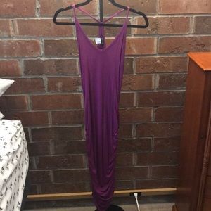 Purple/feushia below knee dress